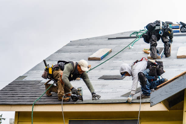 Professional Gutter Installation technician working in Kinsman, IL